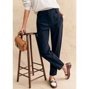 SéZane Gustavo Straight Leg Trousers Navy Blue - 6